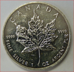 Canada 5 dollars 1990 meaple leave